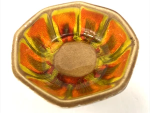 California pottery Sequoia Ware 5 1/2" Bowls Yellow Orange Drip glaze 750-B USA - Picture 1 of 4
