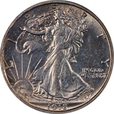 1918-D Walking Liberty Half NGC MS63 Great Eye Appeal Nice Strike - Imagem 1 de 4
