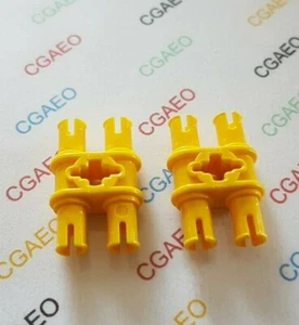 2 x Lego Technic 32138 Pin Double with Axle Hole - Yellow - Imagen 1 de 1