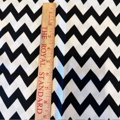 Black & White Fabric Brother Sister Chevron Black & White Fabric 2011 Half Yard - Image 1 of 2