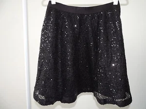 Girls Size XL (12) Plus * GAP KIDS * Sparkly Black Lined Sequin Skirt NWT - Picture 1 of 3