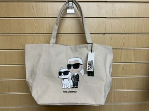 Karl Lagerfeld Ikonik Karl And Chopetter Cat Tote Bag With Tags - Scarce - Picture 1 of 8