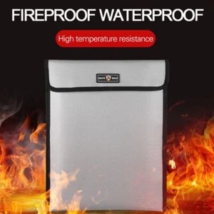 Waterproof Explosion-proof Safe Storage Pouch Folder Money Bags Document Bag - Picture 1 of 17