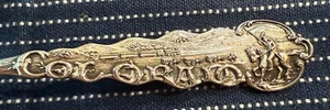 1908 Colorado Springs Etched Prairie Schooner Skyline Antique Sterling  (S453) - Picture 1 of 15