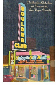 Vintage Las Vegas Postcard, Boulder Club, 1940s - Picture 1 of 2