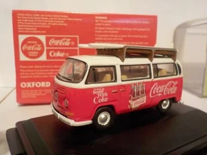 VW t2 Bay Window Camper Coca Cola, Oxford Diecast 1/76 New 76VW030CC - Picture 1 of 1
