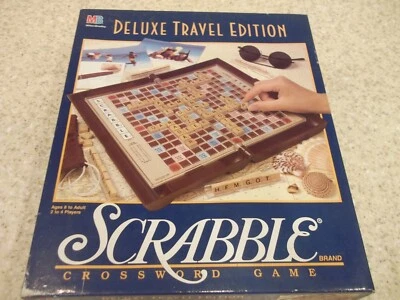 MB Gently Used Deluxe Travel Edition Scrabble 8 to Adult - Image 1 of 4