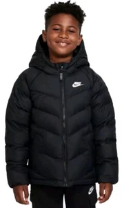 Nike Big Kids Synthetic Fill Jacket XL Black Puffer Coat Hood 18-20 CU9157-010 - Picture 1 of 23