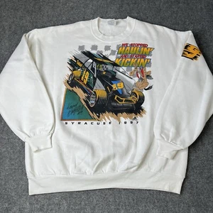 Vtg 1997 Kenny Brightbill Dirt Racing Crewneck Sweatshirt Mens 2xl 1990s 90s - Picture 1 of 7