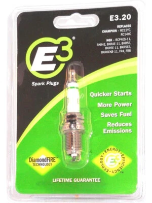 E3 Spark Plugs Spark Plug Diamond Fire 14 mm Thread 0.750 in Reach Gask (E3.20) - Image 1 of 4