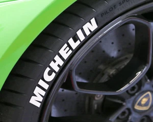 MICHELIN TIRE STICKERS - 0.75" For 17" 18" Wheels (4 decal kit) Lettering - Picture 1 of 7