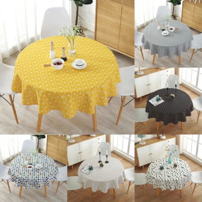 Round Dining Table Table Cloth Kitchen Tablecloth Home Decor Table Cover ц - Image 1 of 4