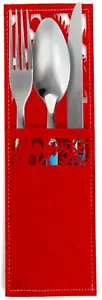 Portaposate Segnaposto 23 cm Feltro Decorazione Tovaglia Natalizia Cenone Rosso - Foto 1 di 1