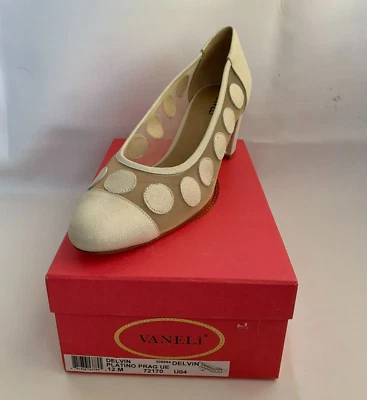 Vaneli Delvin 泵帽圆头圆形剪影粗跟鞋 12M 码全新 — 第 1/4 张图片