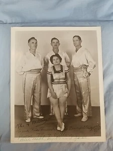 Vintage Circus Performer Press Promo Photo THE 4 MILLERS Signed Autograph - Picture 1 of 3