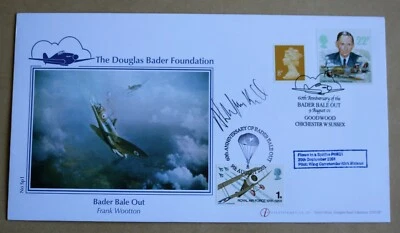 DOUGLAS BADER FOUNDATION 2001 BUCKINGHAM COVER SIGNED WW2 PILOT ARCHIE WINSKILL - Image 1 of 2
