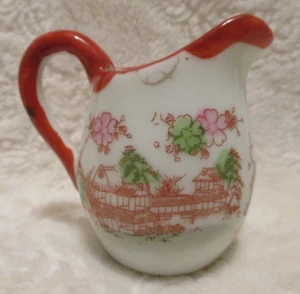 Vintage~Small Asian Creamer~Porcelain~Handpainted~2.75" Tall - Picture 1 of 11