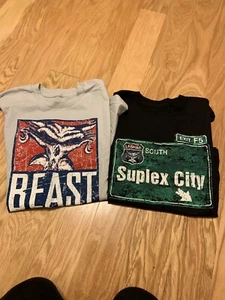 T-shirt WWE brock Lesnar due taglia youth, large nuove senza etichette - Foto 1 di 7