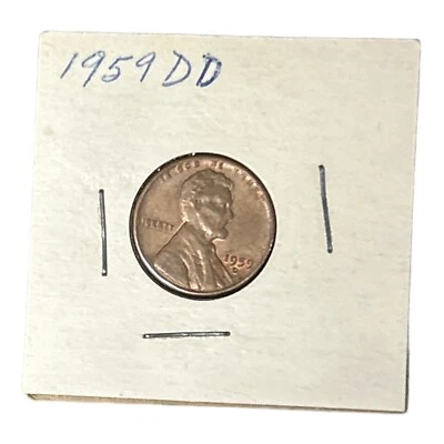 1959D Lincoln Memorial Penny Errors On Top Rim, "L" On Edge and DD Coin RARE - Image 1 of 4