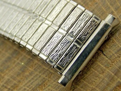 Correa de reloj vintage JB Champion expansión de acero inoxidable 17,5 mm-21 mm sin usar nueva de Lote Antiguo Foto 1 de 3