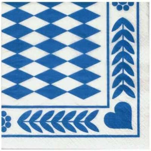 Serviette "Bayrische Raute" - 3-lagig - 33 x 33 cm - 1/4-falz - 20 St& - Bild 1 von 1