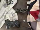 Playstation PS1 PS2 DualShock Analog Controller Dark Gray OEM As Is