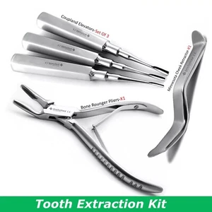 Basic Tooth Extraction Kit – Coupland Elevators, Rongeur, Plier, CE Certified - Picture 1 of 19