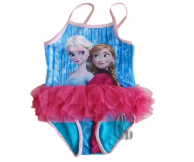 AU STOCK NIÑAS 3-10 AÑOS FROZEN ELSA ANNA TRAJE DE BAÑO UNA PIEZA TRAJE DE BAÑO BAÑISTAS GS016 Foto 1 de 3