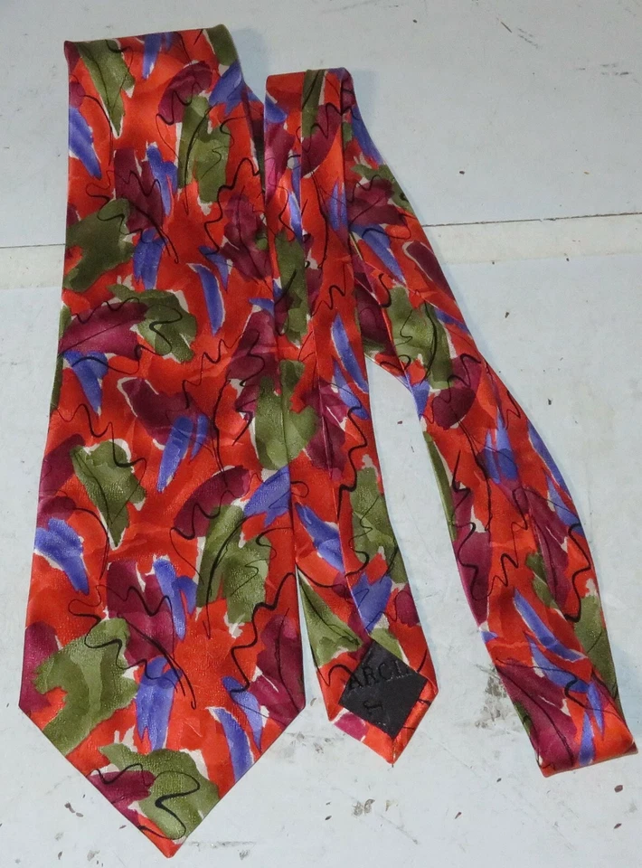 Jerry Garcia California Mission Collection 38 100% Seda Multicolor Hojas Naranja Foto 1 de 4