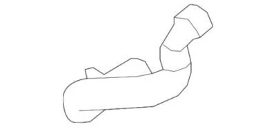 Genuine Ford 2008-2010 F-350 Super Duty Radiator Lower Coolant Hose 8C3Z-8286-B - Image 1 of 2