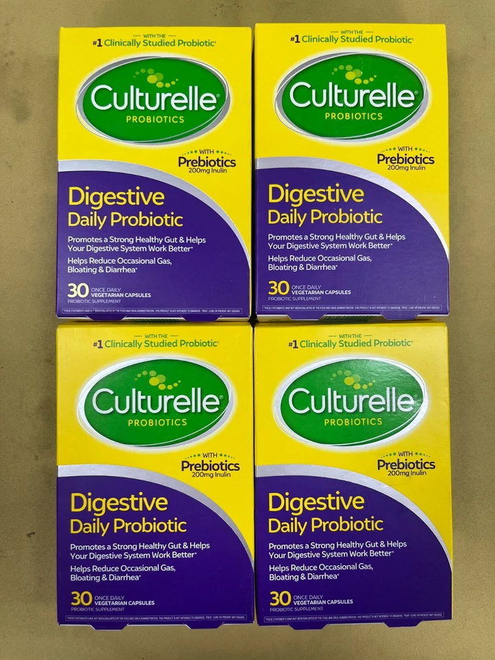 4 nuevos probióticos diarios digestivos Culturelle - 30 cápsulas cada caja exp. 01/2027 Foto 1 de 1