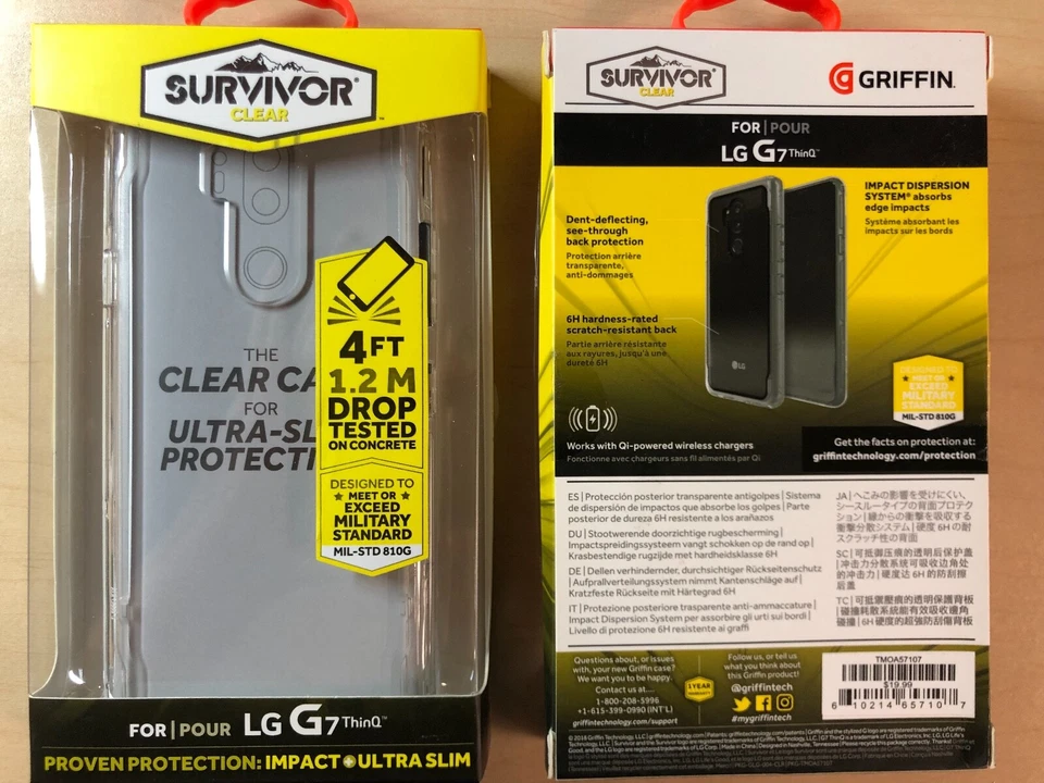 Funda LG G7 ThinQ Survivor Transparente Ultra Delgada Nueva En Caja Envío Gratis Foto 1 de 1