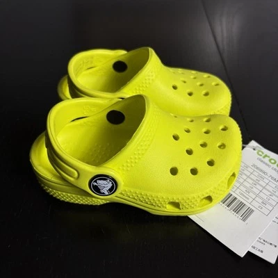 CROCS Classic Clogs Toddler Boy/Girl Size 5 Neon Highlighter Yellow Shoes NWT - Image 1 of 4