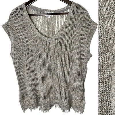 Feel the Piece Terre Jacobs Crochet Fringe Hem Boho Top - Image 1 of 4