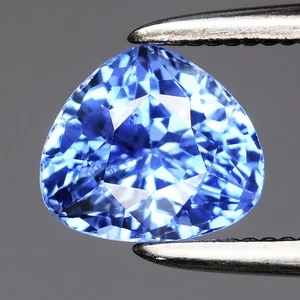 💎 0.91ct VS Trillion Natural Blue Sapphire - Heated, Premium Sparkle Ceylon Gem - Picture 1 of 4