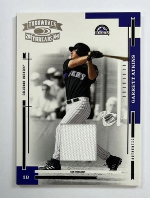 2004 Donruss Garrett Atkins Game Worn Jersey Relic 72/100 AR134 - Image 1 of 2