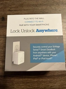 SCHLAGE Sense Wi-Fi Adapter BR400 Smartphone App Control For Smart Deadbolt - Picture 1 of 2