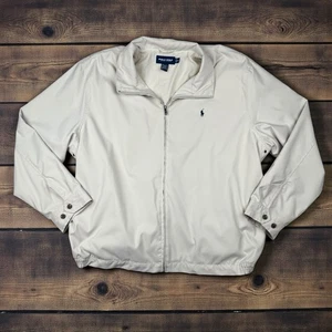 POLO GOLF Ralph Lauren Rompevientos Pullover Chaqueta Tostada Azul Marino Poni Para Hombres 2XL Y2K - Imagen 1 de 8