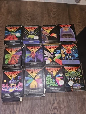 12 VINTAGE USED MAGNAVOX ODYSSEY 2 CARTRIDGES MONKEYSHINES ALIEN INVADERS MORE - Image 1 of 4