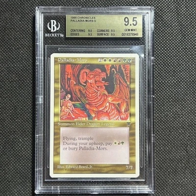 1995 MTG Magic The Gathering Chronicles Palladia-Mors BGS QUAD 9.5 True Gem Mint - Image 1 of 3