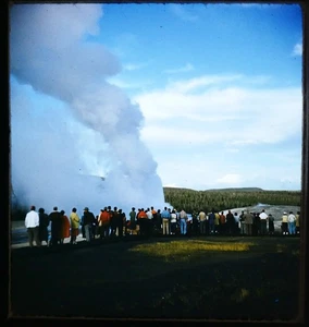 Old Faithful Yellowstone National Park - 1950s Stereo Realist 3D slide #1820 - Picture 1 of 3