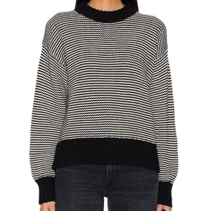 Suéter Pullover Pistola Jadine Para Mujer en Blanco Medianoche Negro Rayas - Imagen 1 de 10