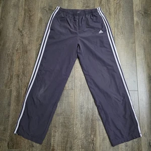 Vintage Adidas Track Pants Womens Medium Purple Windbreaker 3 Stripes Y2K - Picture 1 of 10