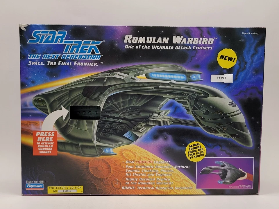 Playmates Star Trek Next Generation Romulan Warbird 1993 #6154 Foto 1 de 4