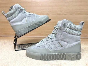 Adidas Original’s Samba Halo Green Boot Gum Suede Hi top U.K. 5 Women’s V Good! - Picture 1 of 17