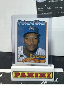 1989 Topps Gary Sheffield Future Star #343 Pulled From Sealed Case Brewers RC - Picture 1 of 2