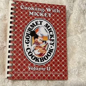 Cooking with Mickey Volume 2 Disney Cookbook Gourmet Hardback Spiral Bound - Picture 1 of 12