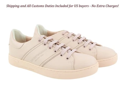 Zapatillas Mujer EMPORIO ARMANI X3X096 EU37 Cuero Rosa Punta Redonda Parte Superior Baja PVP€169 Foto 1 de 4