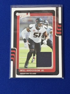 2025 Donruss Football Threads Will Anderson Patch - Bild 1 von 3