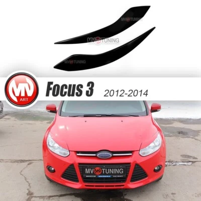 Fundas faros párpados delanteros cejas var №2 para Ford Focus 3 III 2011-2014 Foto 1 de 4